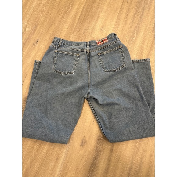 Rockies Denim Jeans Womens 19L Blue High Waist Relaxed Fit Star 36x33 1/2 VTG - Picture 8 of 9